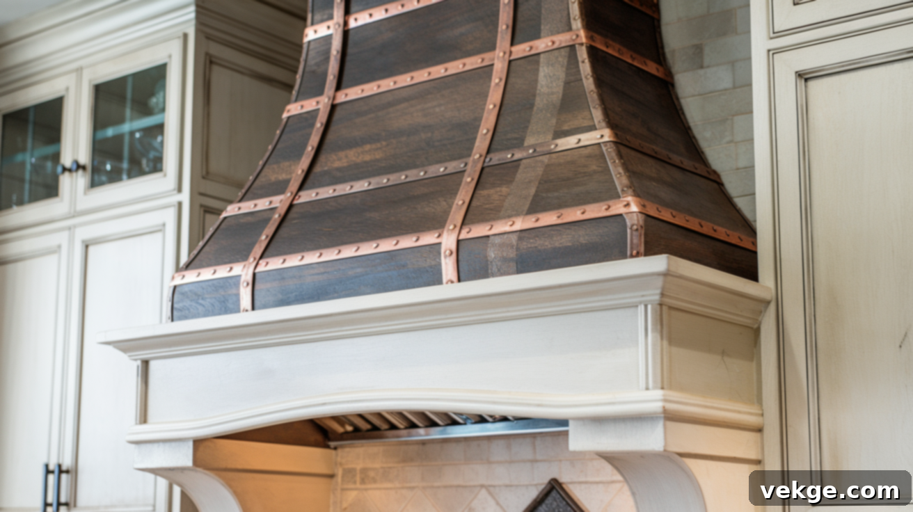 Decorative Strapping Range Hood Cover