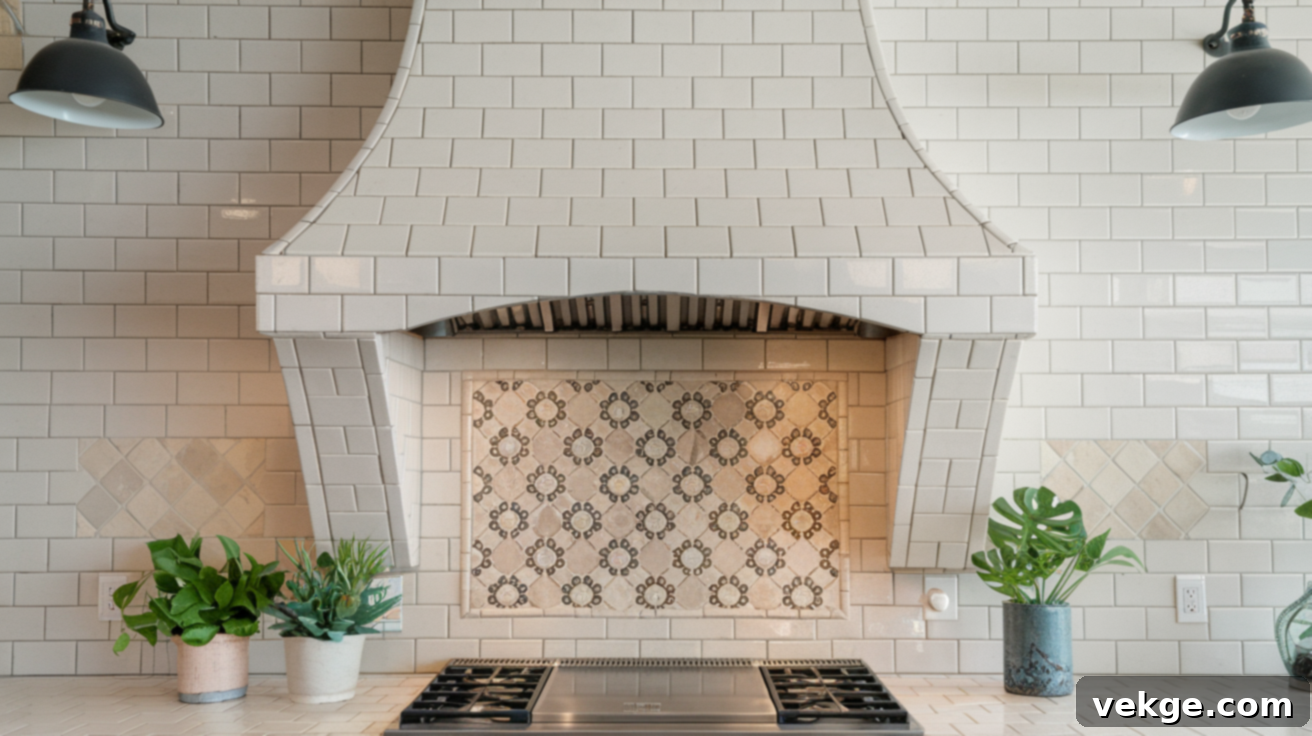 Custom Tile Range Hood Cover