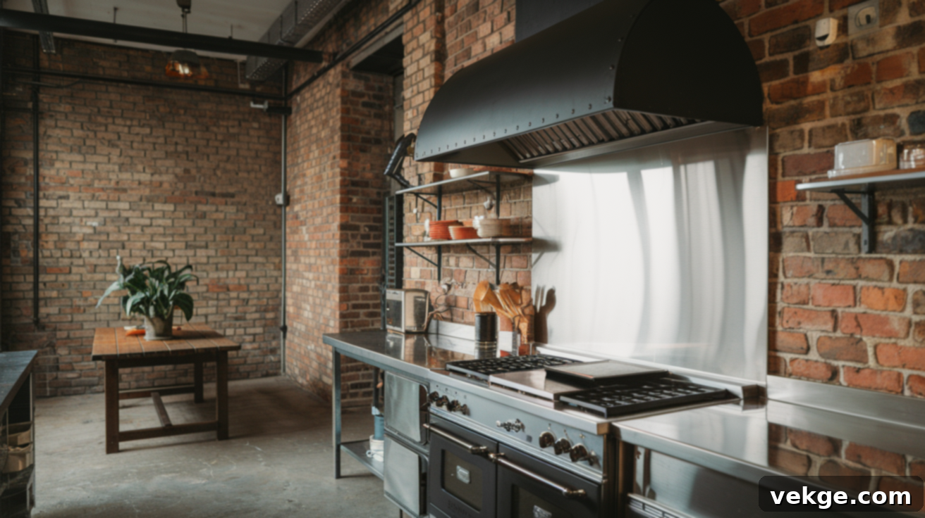 Industrial Metal Range Hood Cover