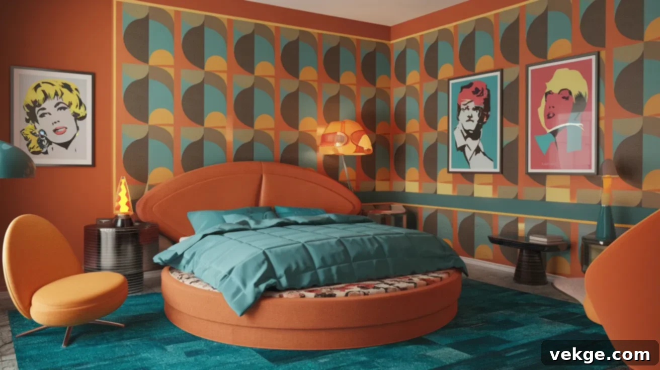 60s Style Retro Bedroom