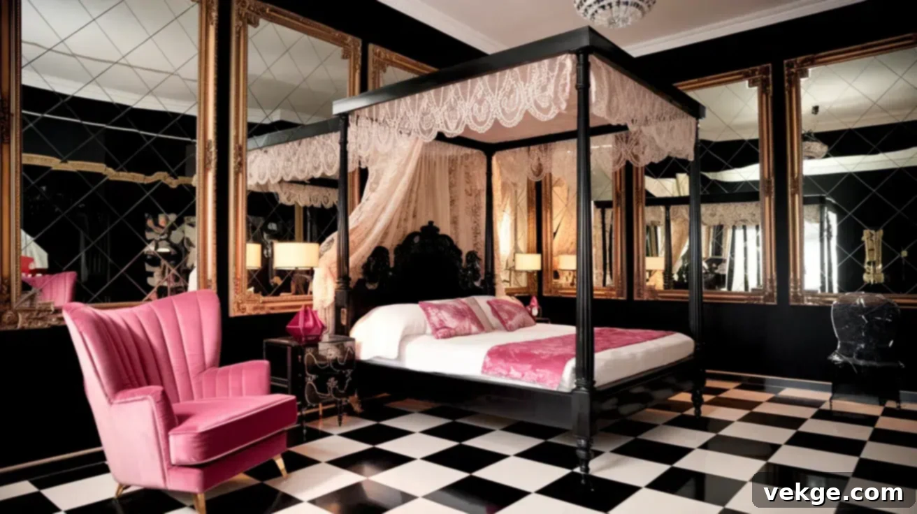 80s Glam Style Bedroom