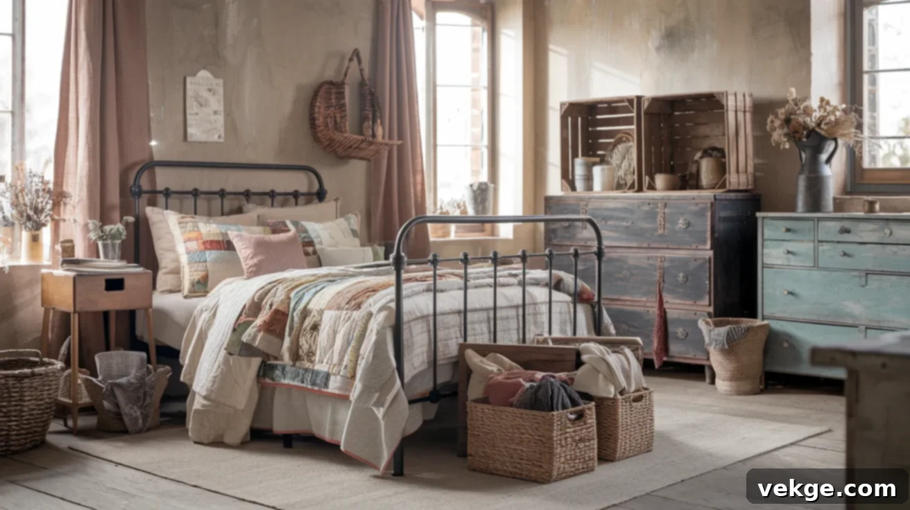 Rustic Farmhouse Style Bedroom