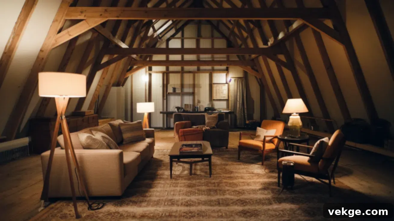 Layered Lighting in Barndominium Living Room