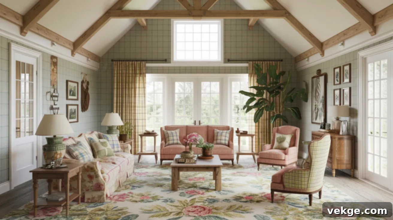 Country Charm Barndominium Living Room