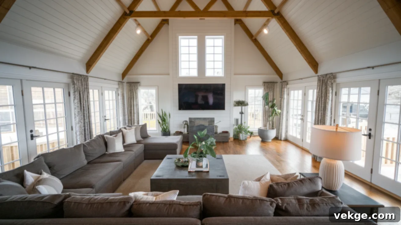 Right Sofa Size for Barndominium Living Room