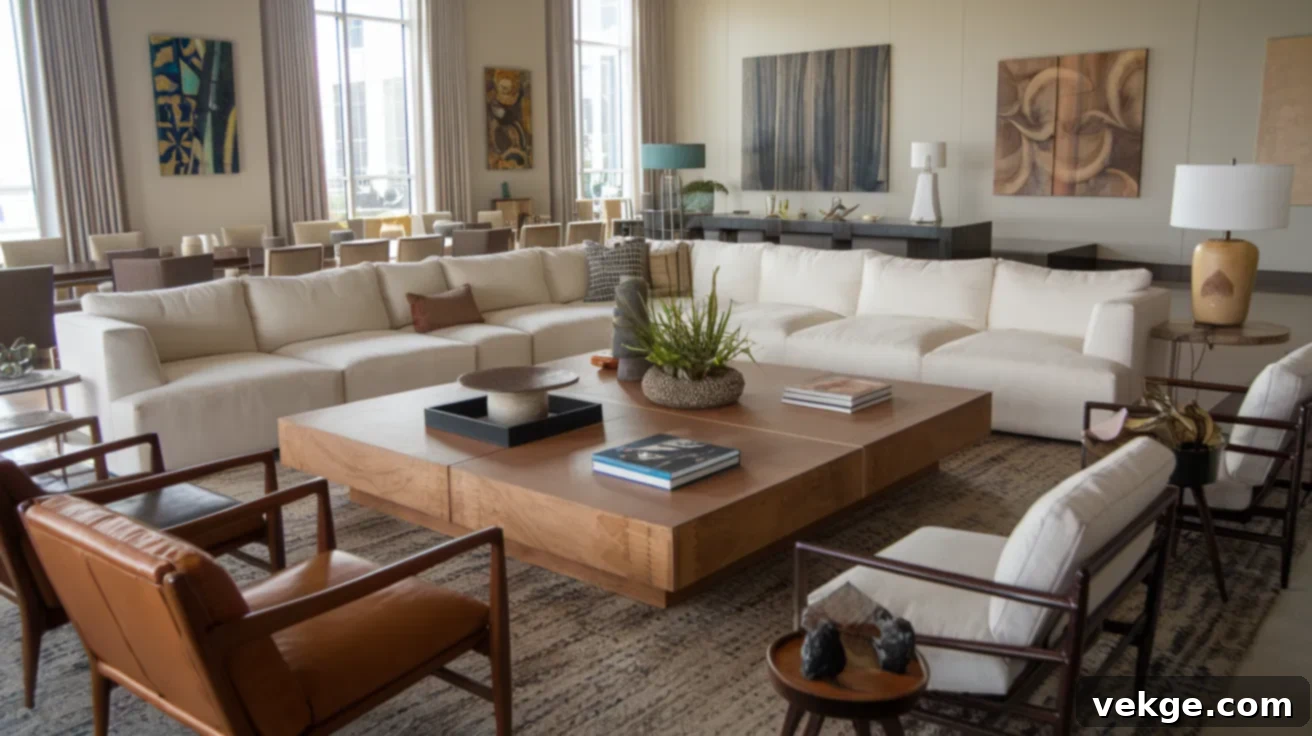 Coffee Table Styles for Large Barndominium Rooms