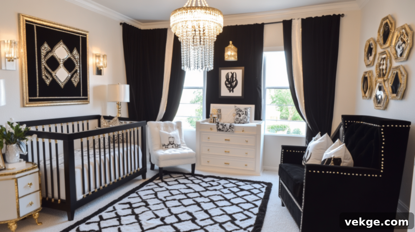 Glam Black and White Nursery