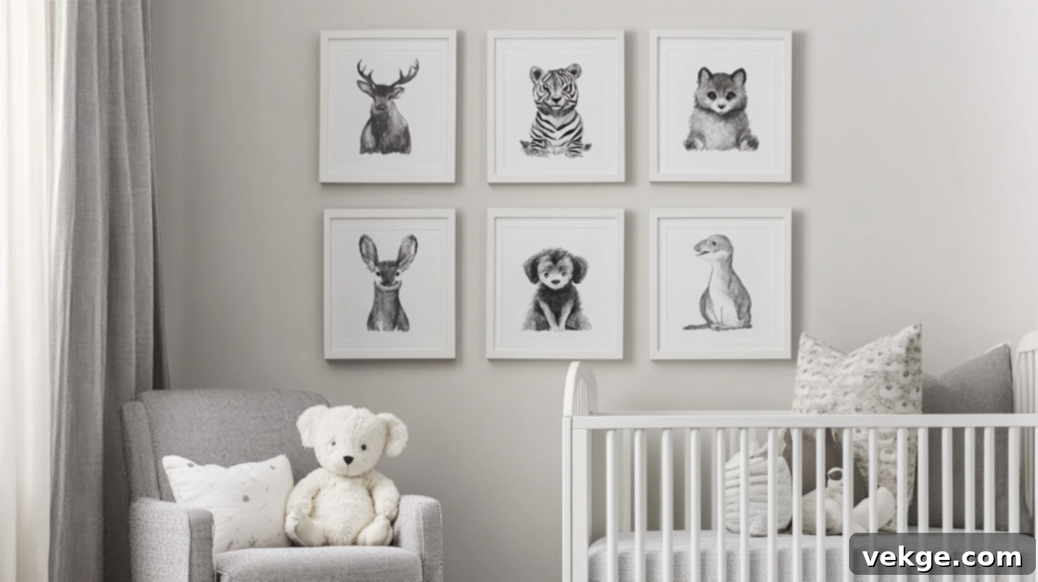 Black and White Nursery Prints for a Stylish Touch