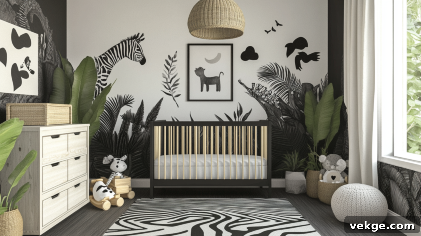 Gender-Neutral Black and White Nursery