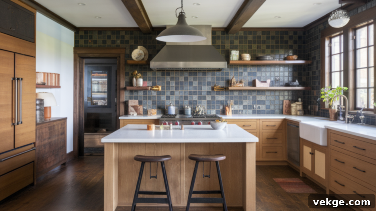 Eclectic Craftsman Kitchen mixing traditional and personal elements