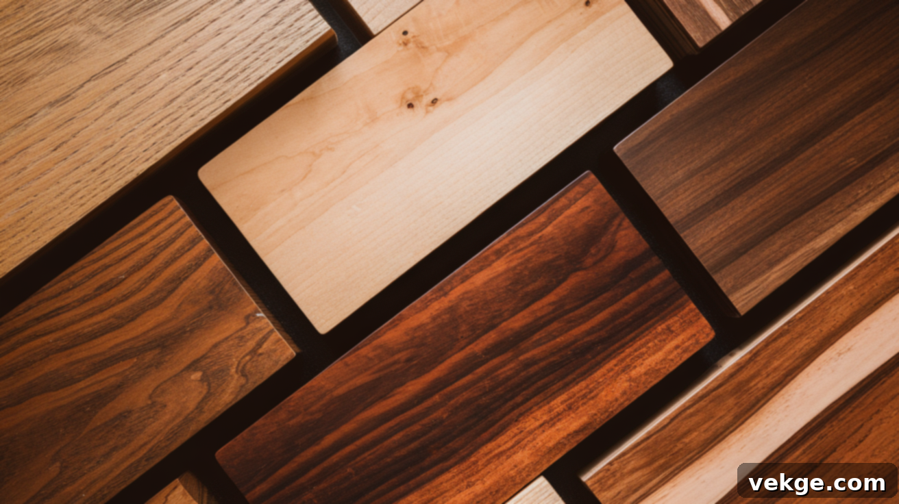 Variety of best woods for Craftsman kitchen cabinets and surfaces