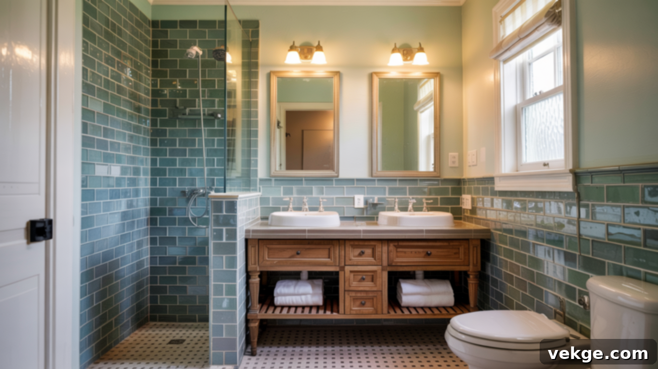 Low-Profile Divider Glass Tile Wall