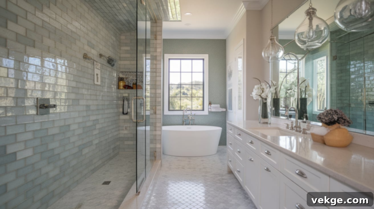 Floor-to-Ceiling Glass Tile Wrap