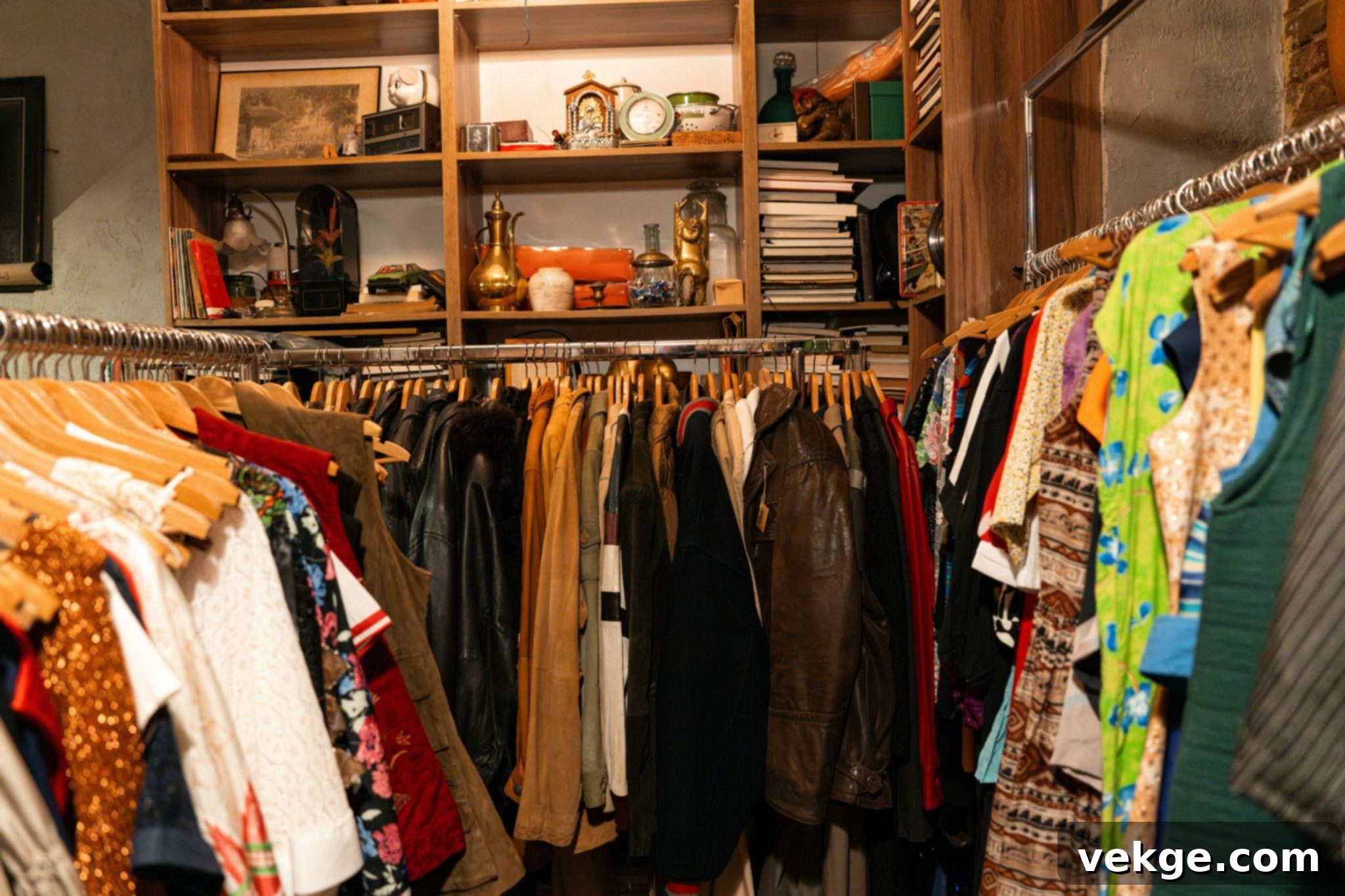 Organized closet with neatly folded clothes and storage boxes, representing efficient small space living solutions.