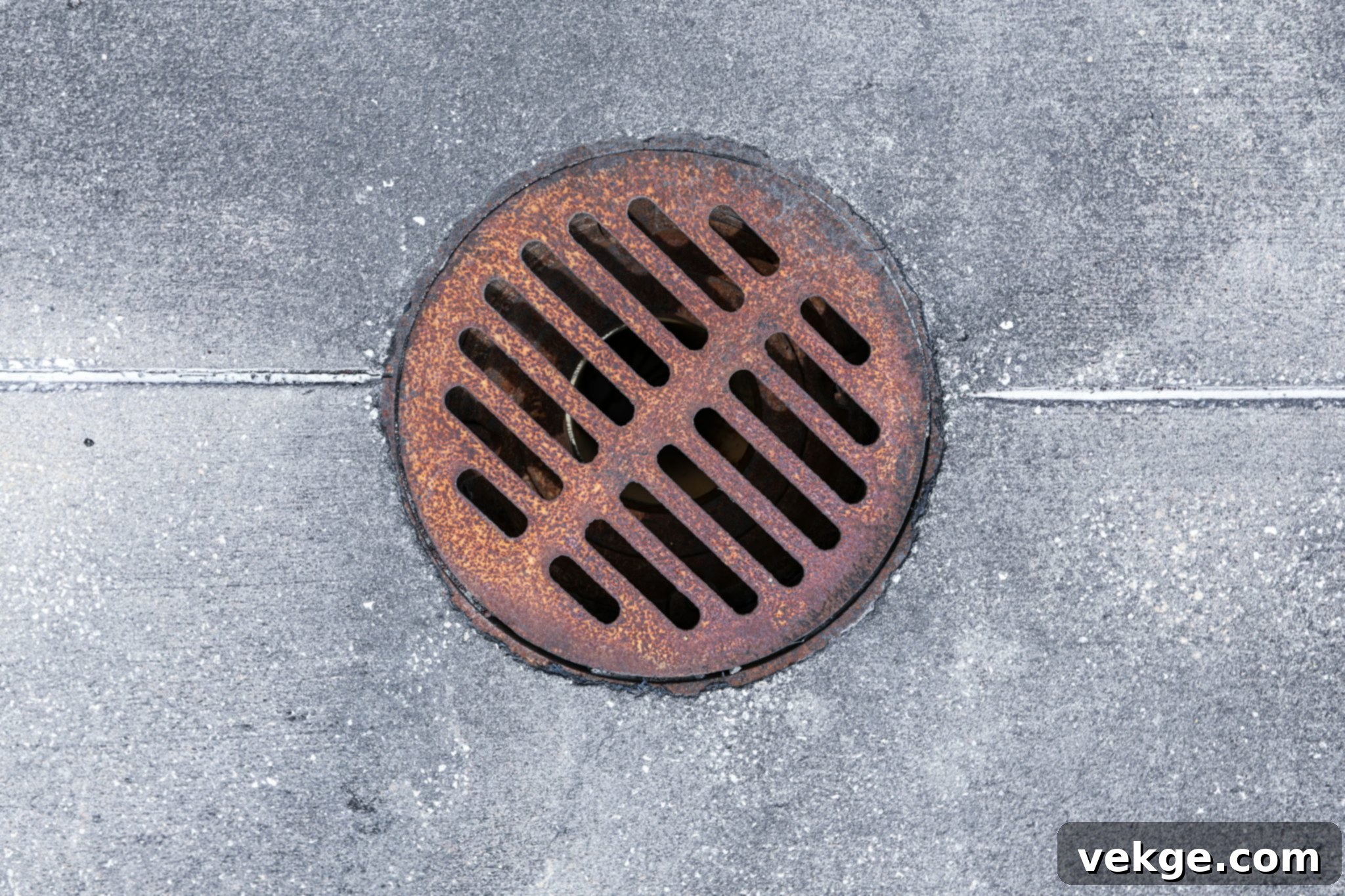 Water pooling in a shower, indicating a clogged drain