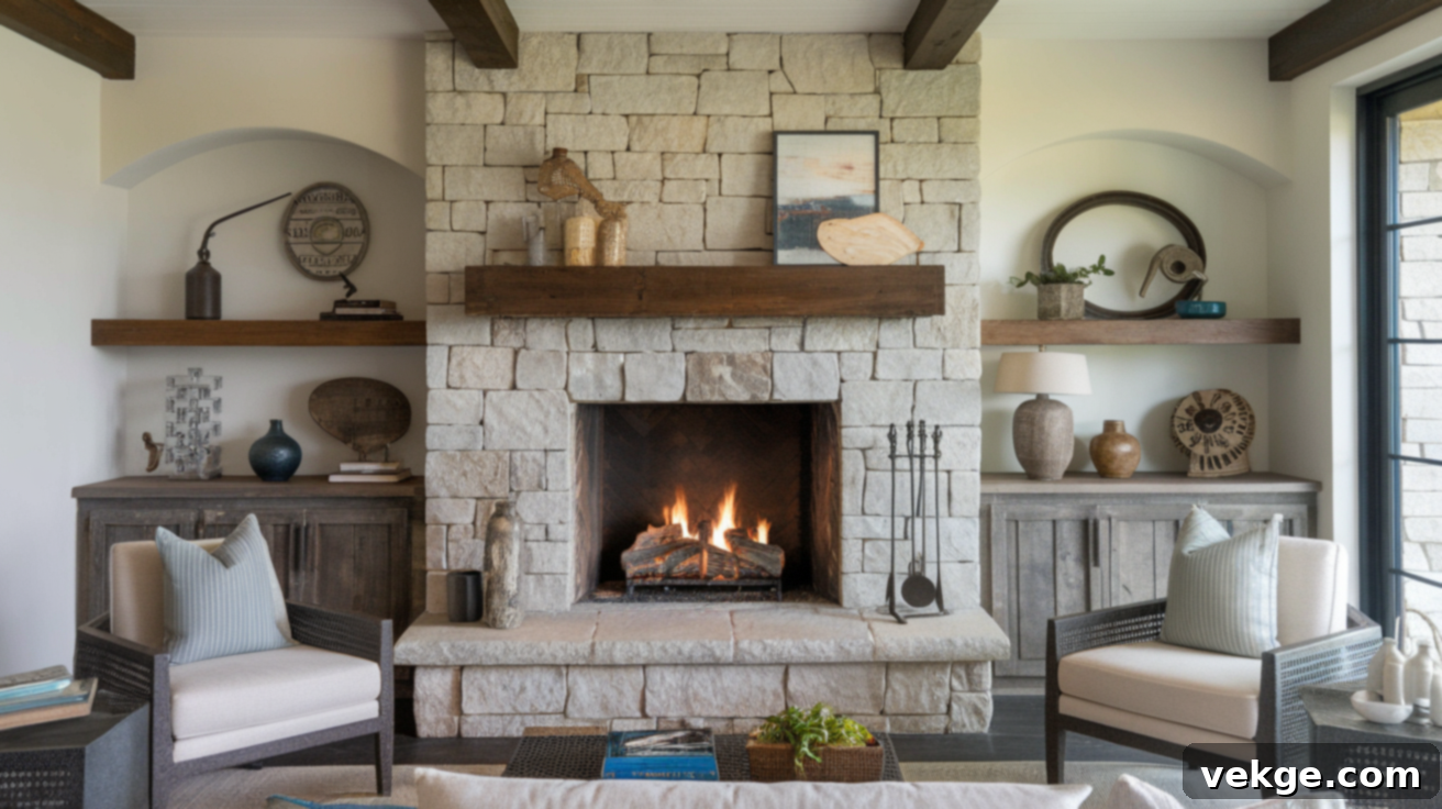 Flagstone_Fireplace_with_Metal_Detailing