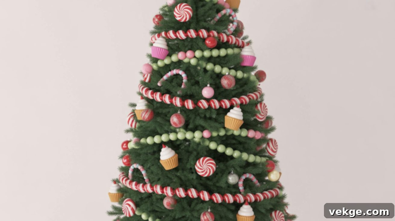 Candy Theme Pencil Christmas Tree Decor