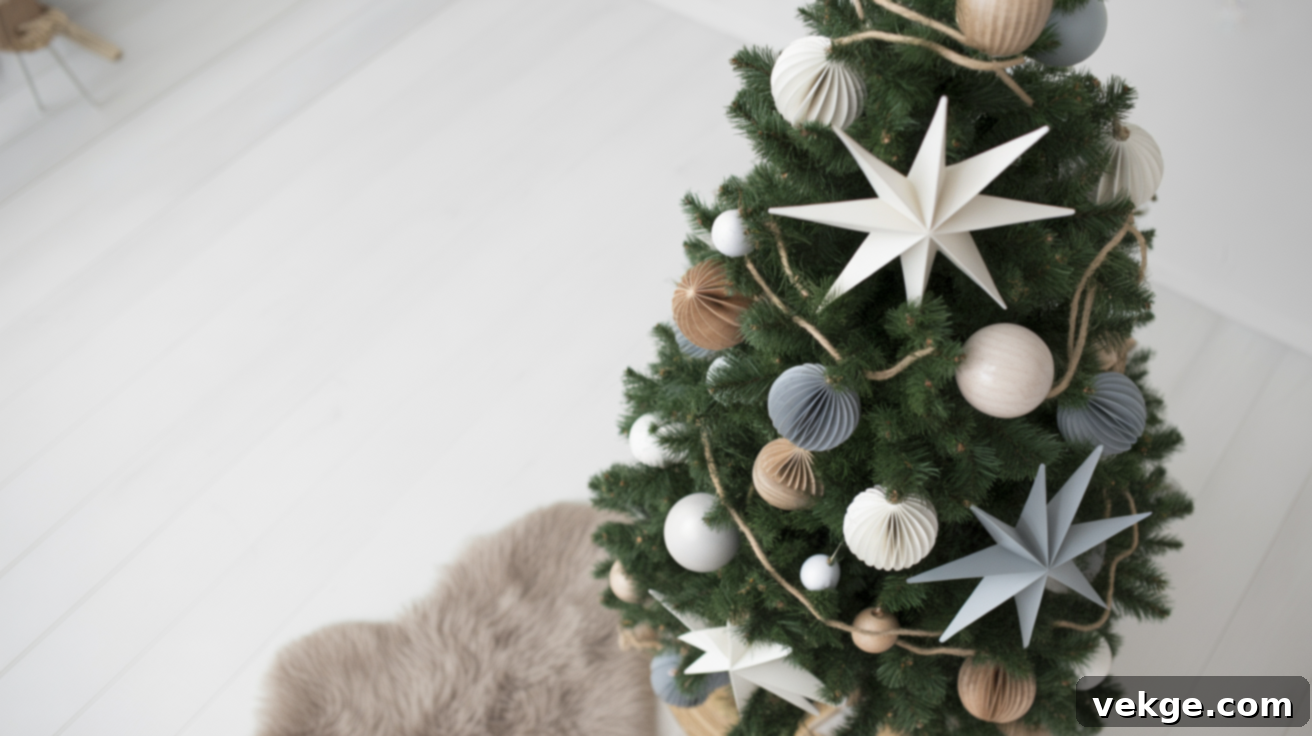 Scandinavian Minimalist Pencil Christmas Tree Decor