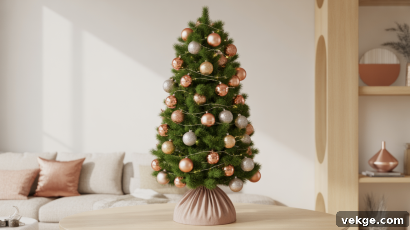 Modern Metallic Pencil Christmas Tree Decor