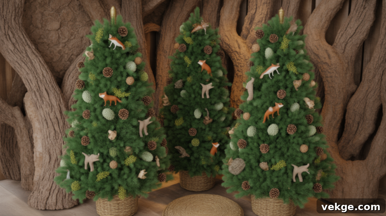 Woodland Creatures Pencil Christmas Tree Decor