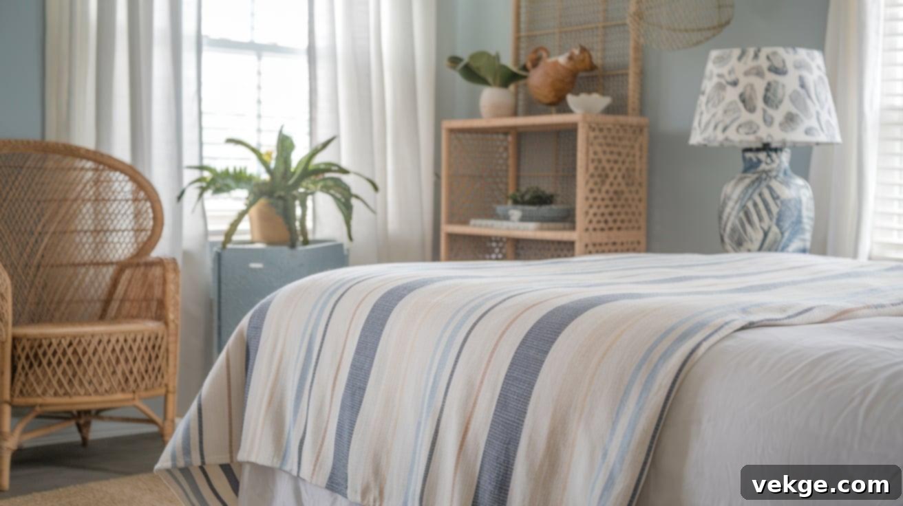 Soft_Striped_Throw_Blankets_Coastal_Decor