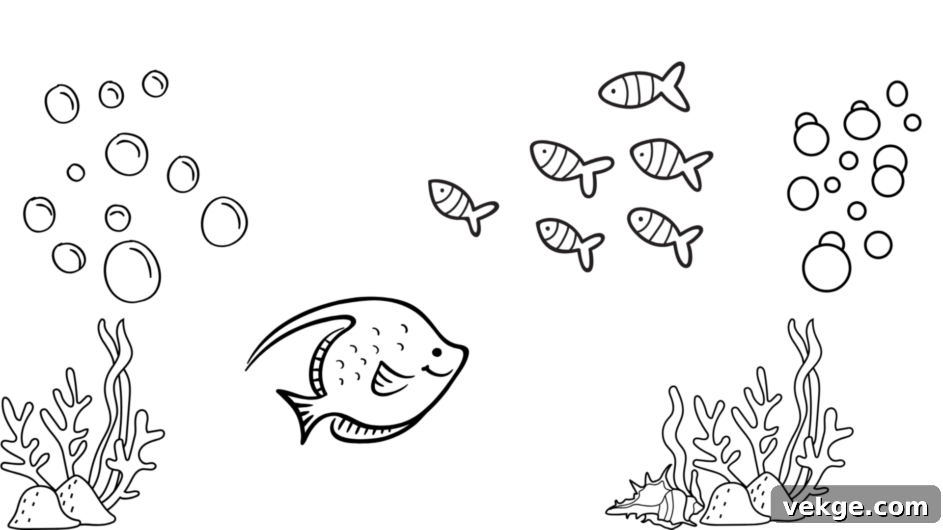 Flounder Swimming Through Bubbles
