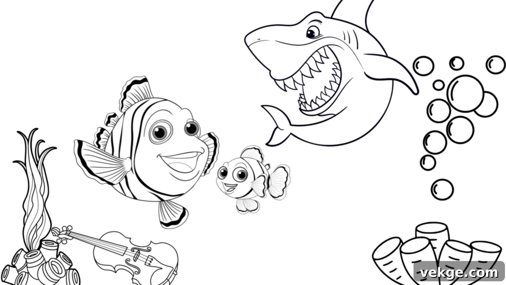 Sebastian Leading an Underwater Orchestra