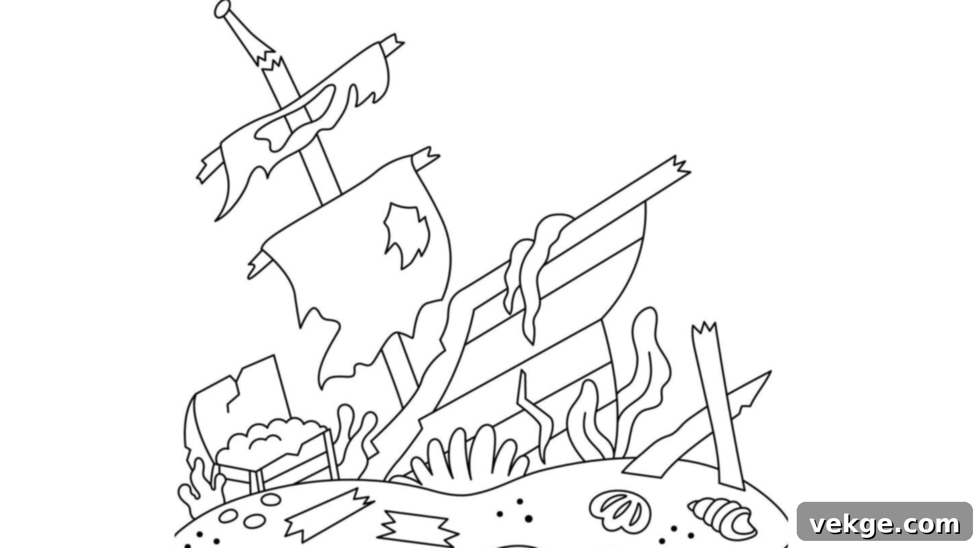 Ariel Exploring a Shipwreck