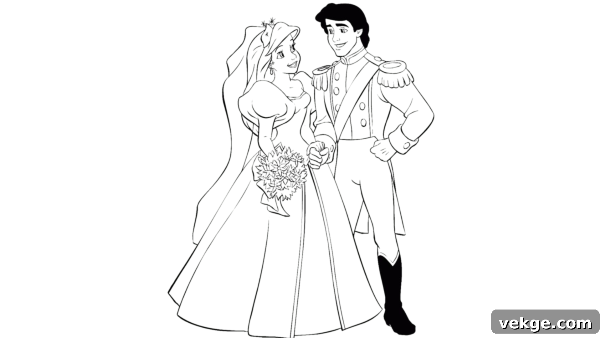 Ariel in Elegant Royal Attire