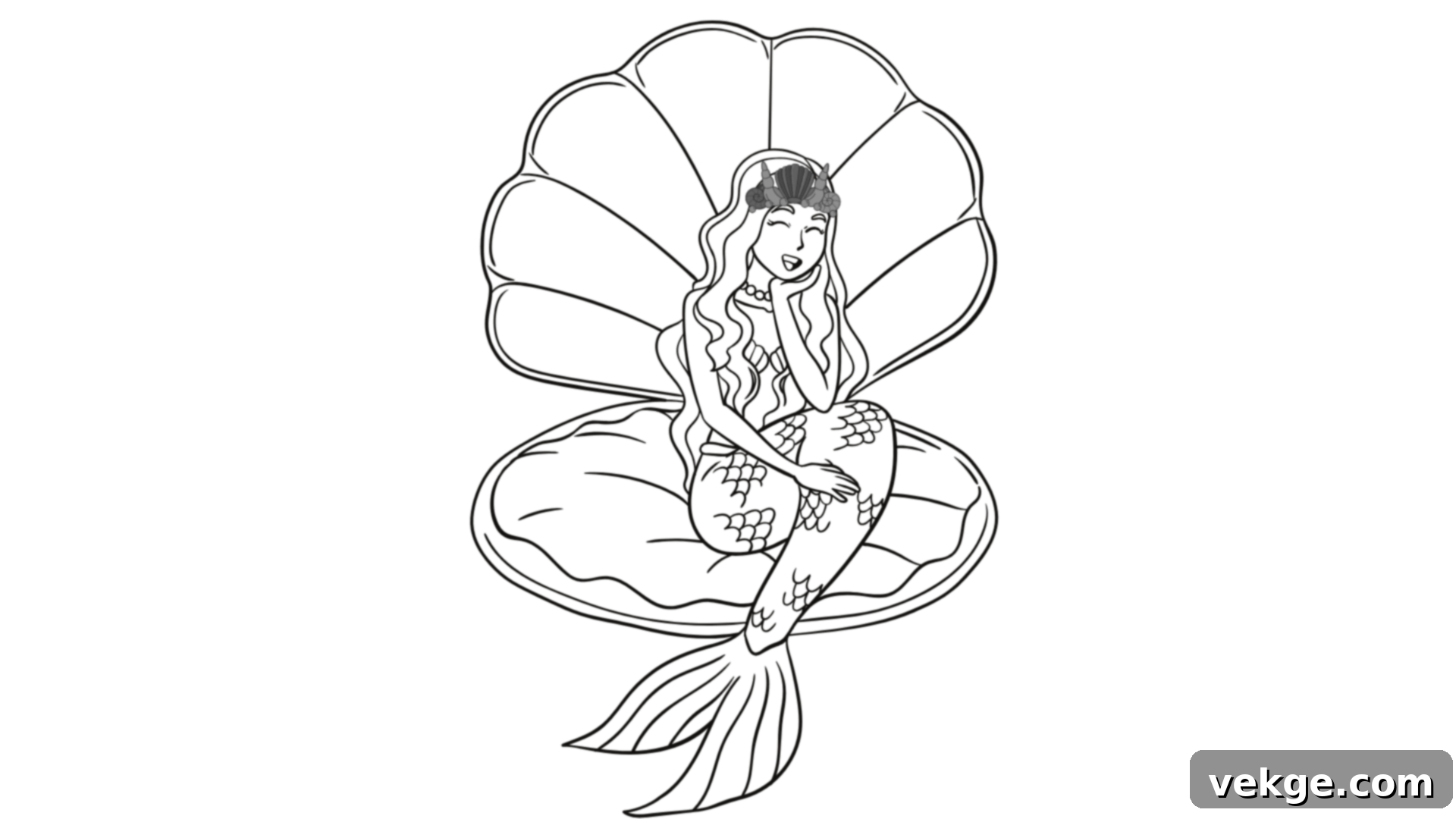 Ariel Wearing a Starfish Crown