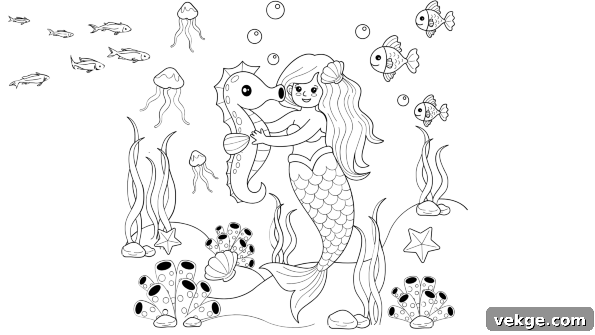 Underwater Princess Ariel Swimming