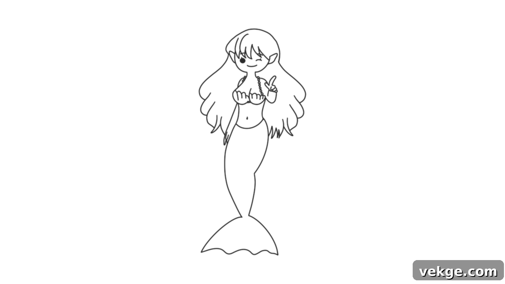Ariel's Silhouette Artistic Outline