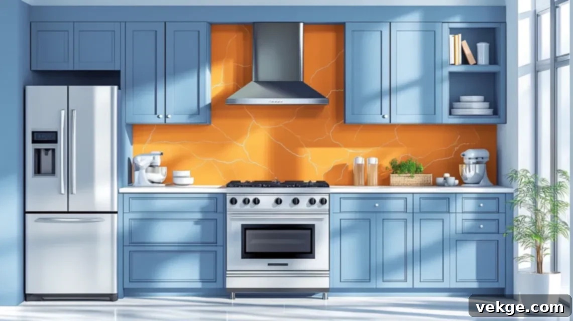 Q-14_Slate_Blue_Cabinets_with_Marble_Backsplash