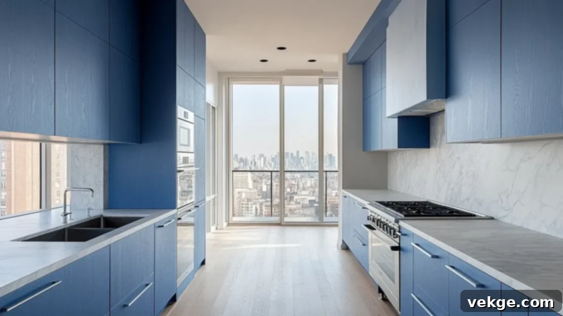 Q-18_Azure_Blue_Cabinets_with_Carrara_Marble_Countertops