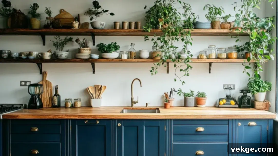 Q-21_Cobalt_Blue_Cabinets_with_Wooden_Open_Shelving