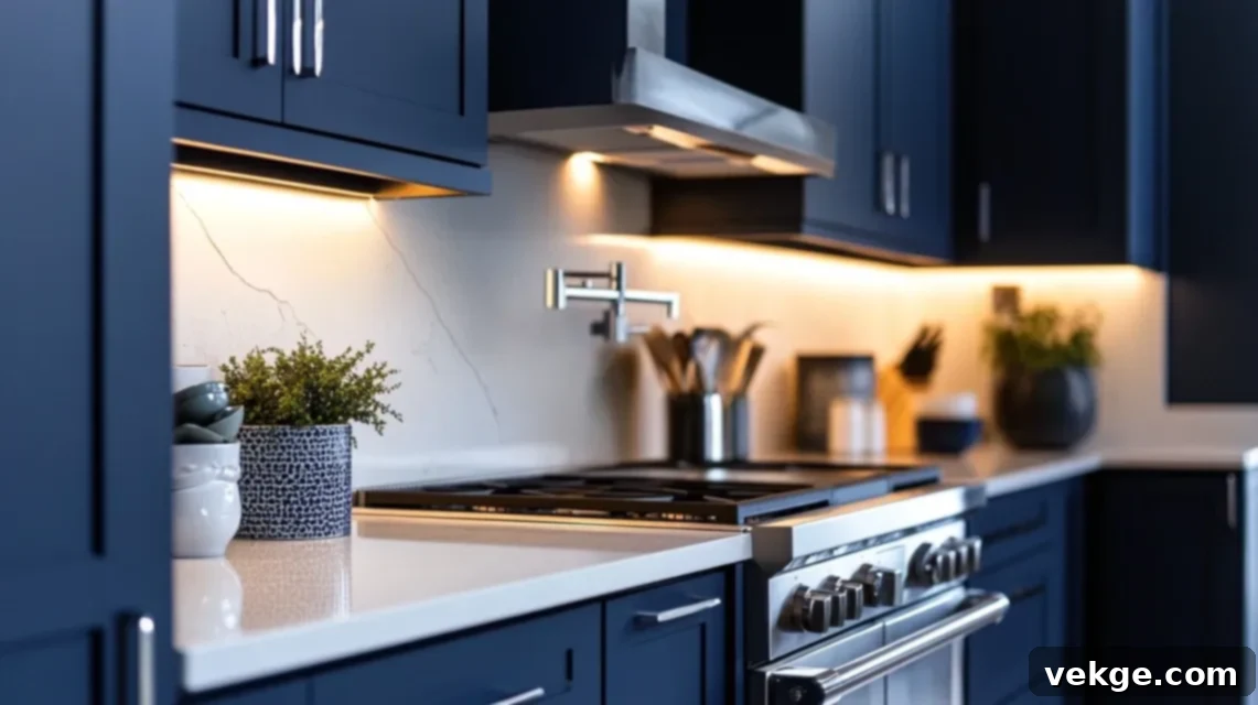 Q-23_Navy_Blue_Cabinets_with_Polished_Chrome_Hardware