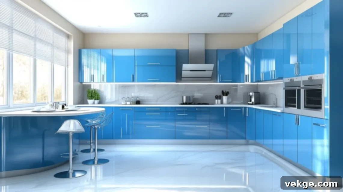 Q-24_Cerulean_Blue_Cabinets_with_Light_Marble_Flooring