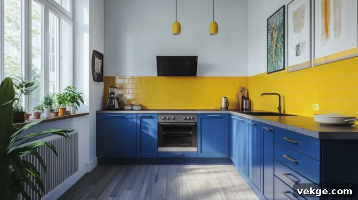 Q-27_Electric_Blue_Cabinets_with_Yellow_Accents