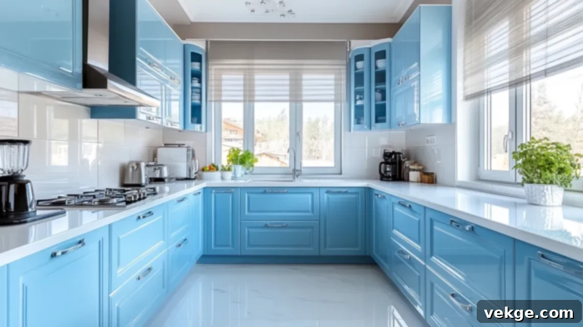 Q-32_Ice_Blue_Cabinets_with_Glossy_White_Countertops