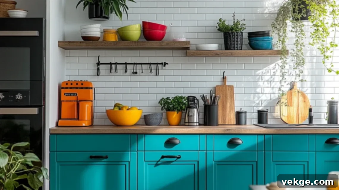 Q-3_Teal_Cabinets_with_White_Subway_Tile_Backsplash