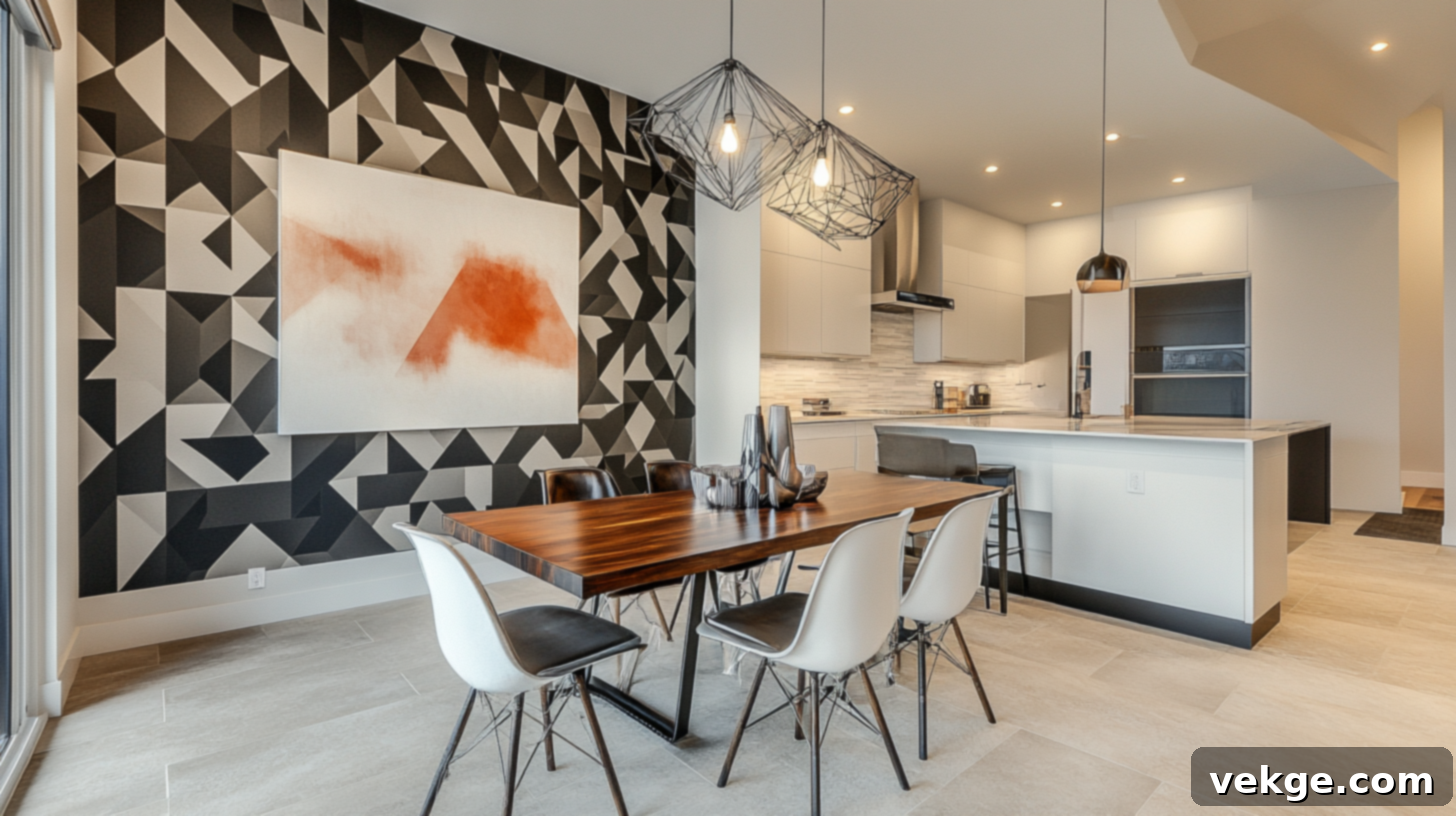 Geometric Metallic Patterns Wallpaper
