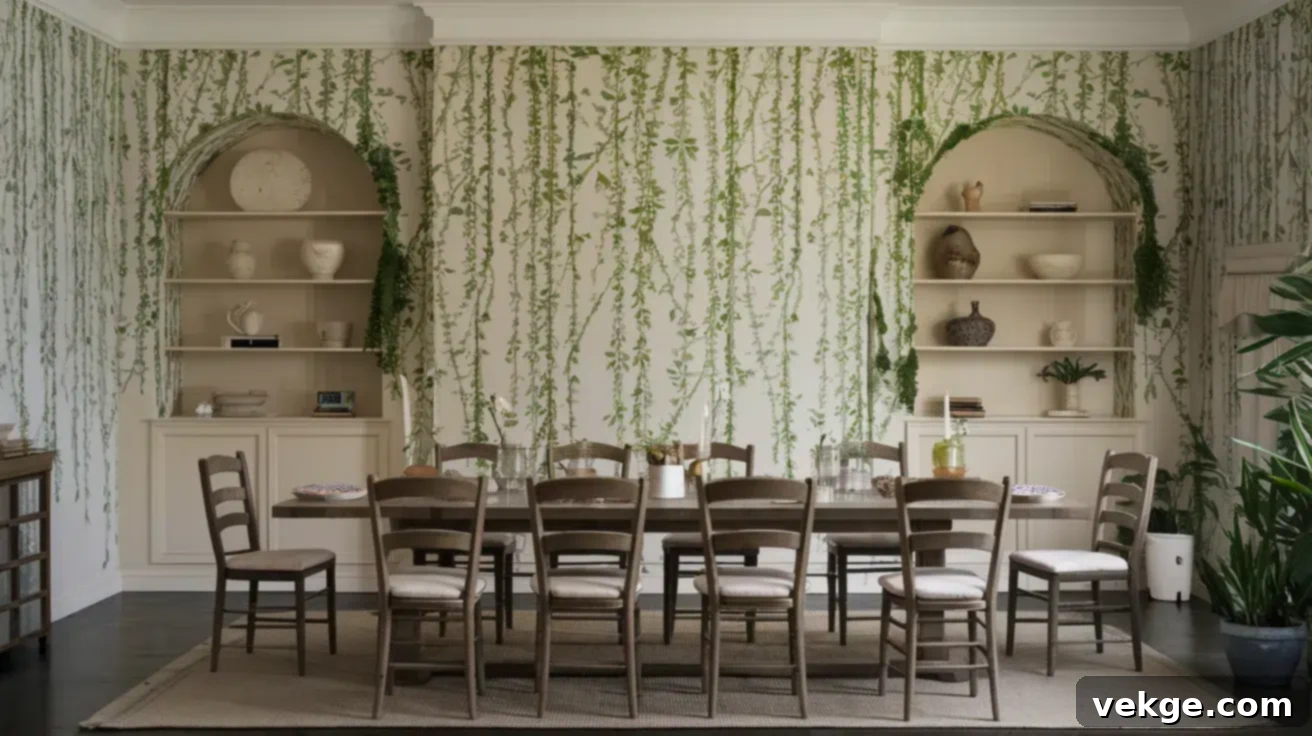 Rustic Vine Patterns Wallpaper