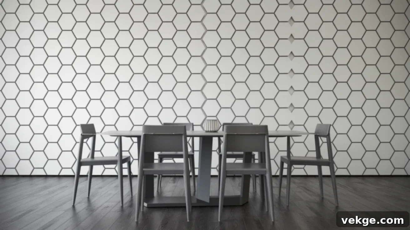 Monochrome Hexagons Wallpaper