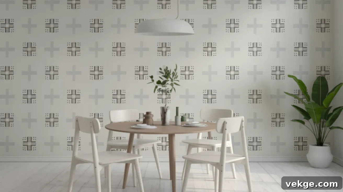 Scandinavian Style Wallpaper for Dining Room