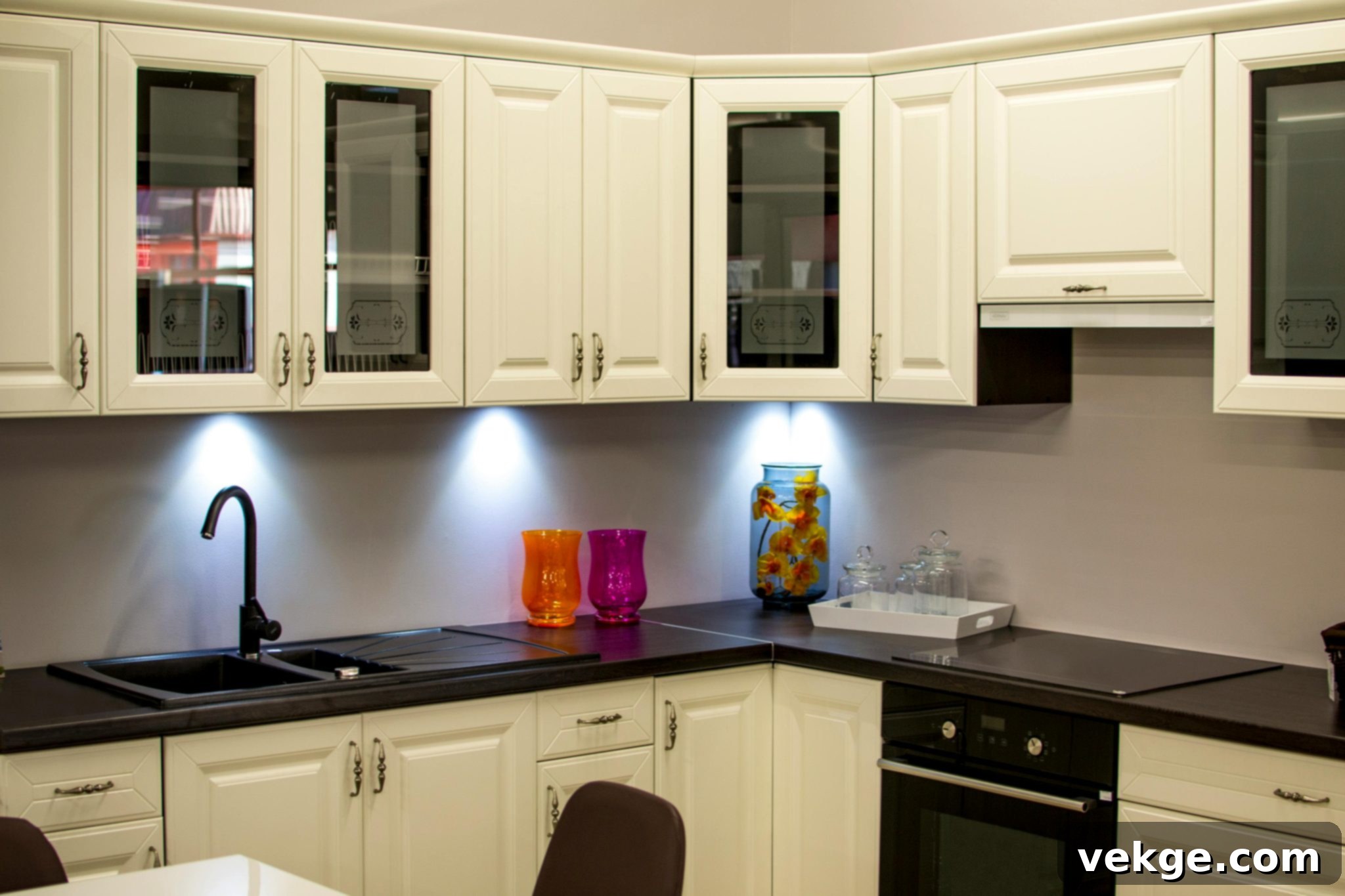 Modern kitchen with new cabinets and appliances, showcasing the result of a well-planned remodel