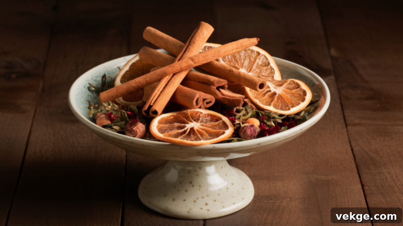 Raised Pedestal Bowl with Aromatic Dried Botanicals