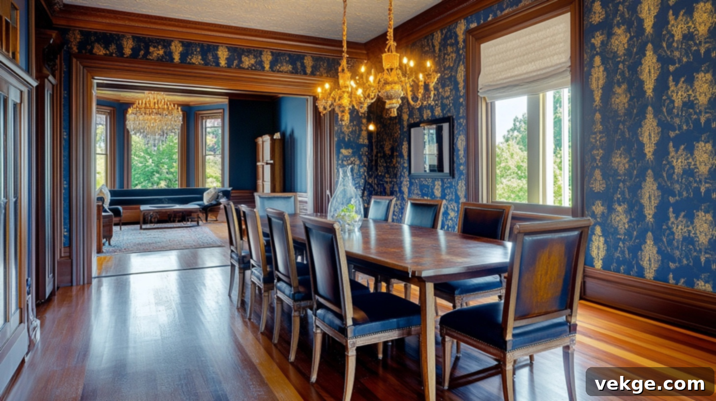 a-1_Blue_and_Gold_Damask_in_a_Dining_Room