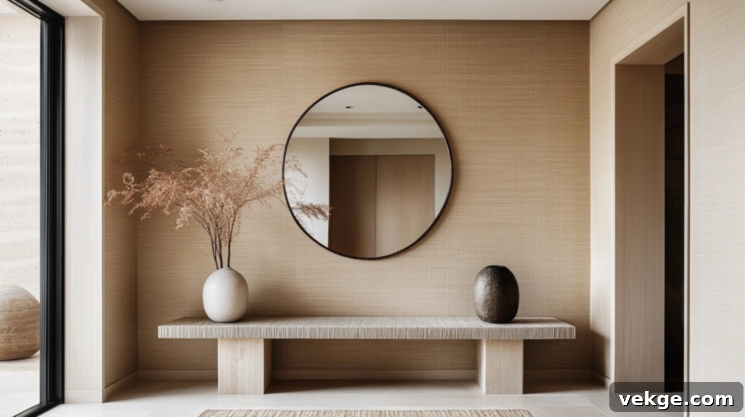 a-3_Beige_Grasscloth_in_a_Modern_Entryway