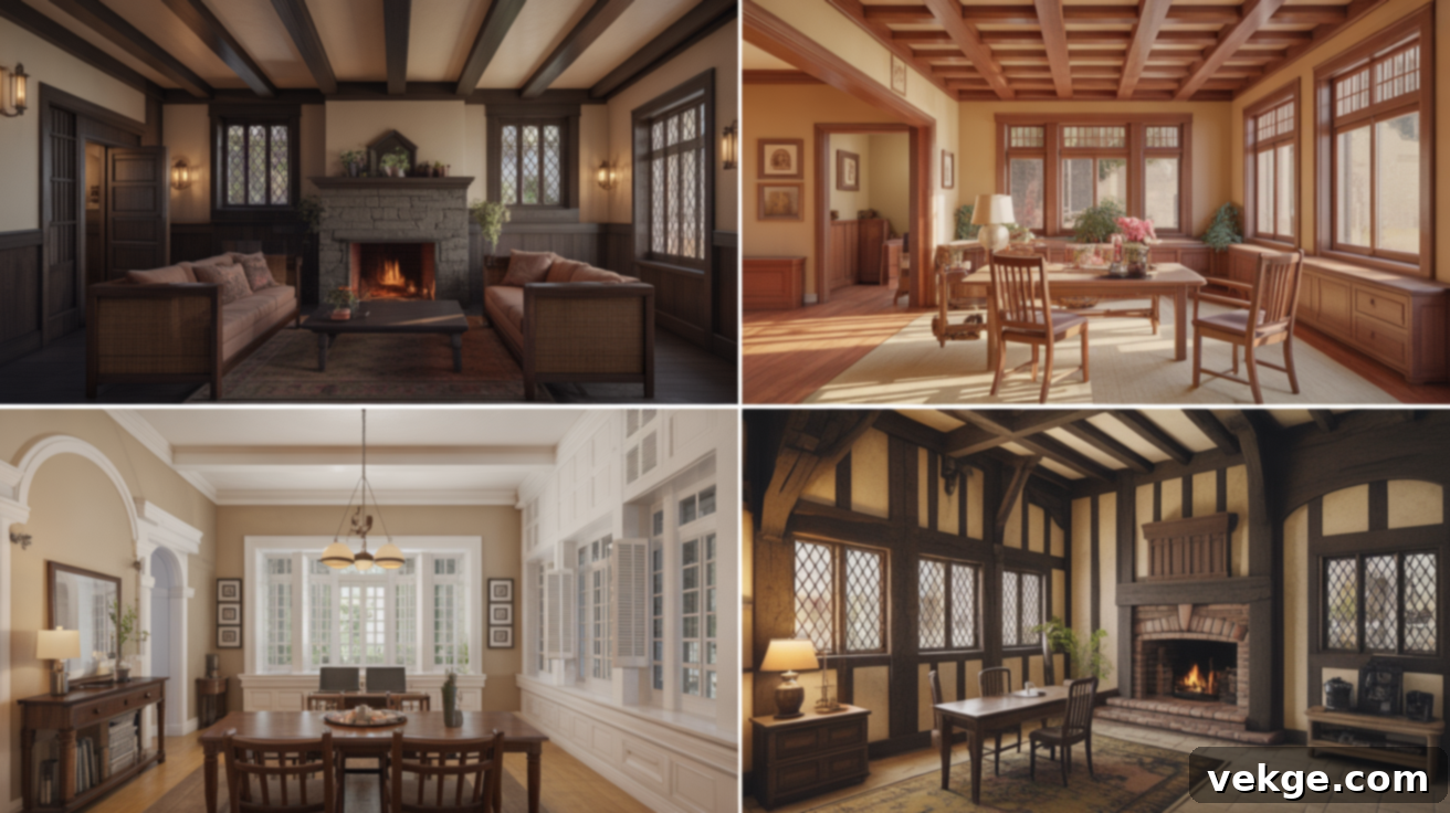 Tudor Revival Style Compared to Arts & Crafts Colonial Historic Tudor