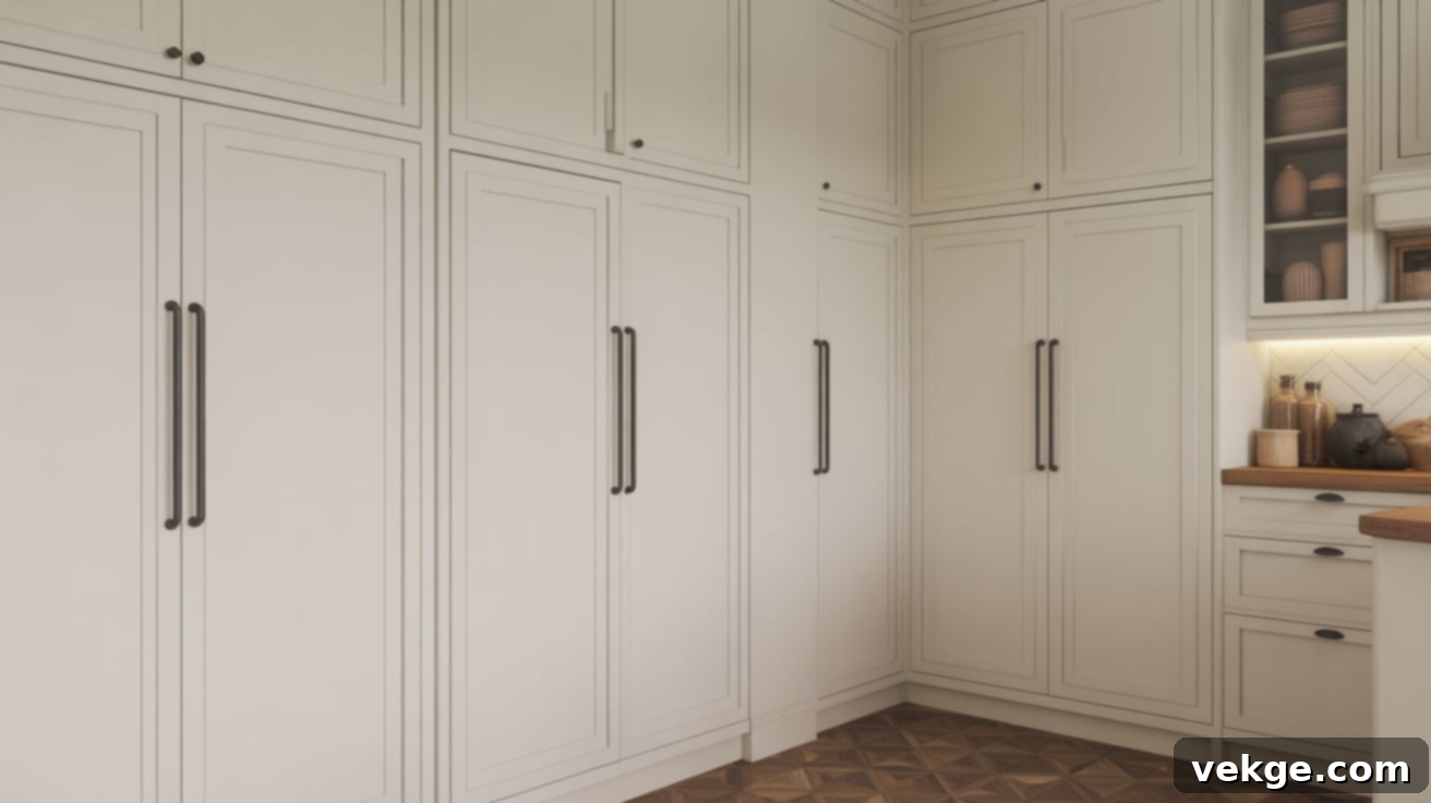 P-17_Curved_Black_Handles_on_Tall_Pantry_Doors